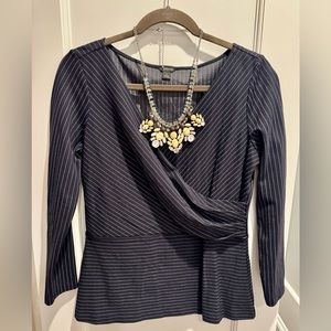 Vneck navy blue top